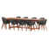 Anautica 10 - Person Wood Patio Dining Set with Extendable Rectangular Table
