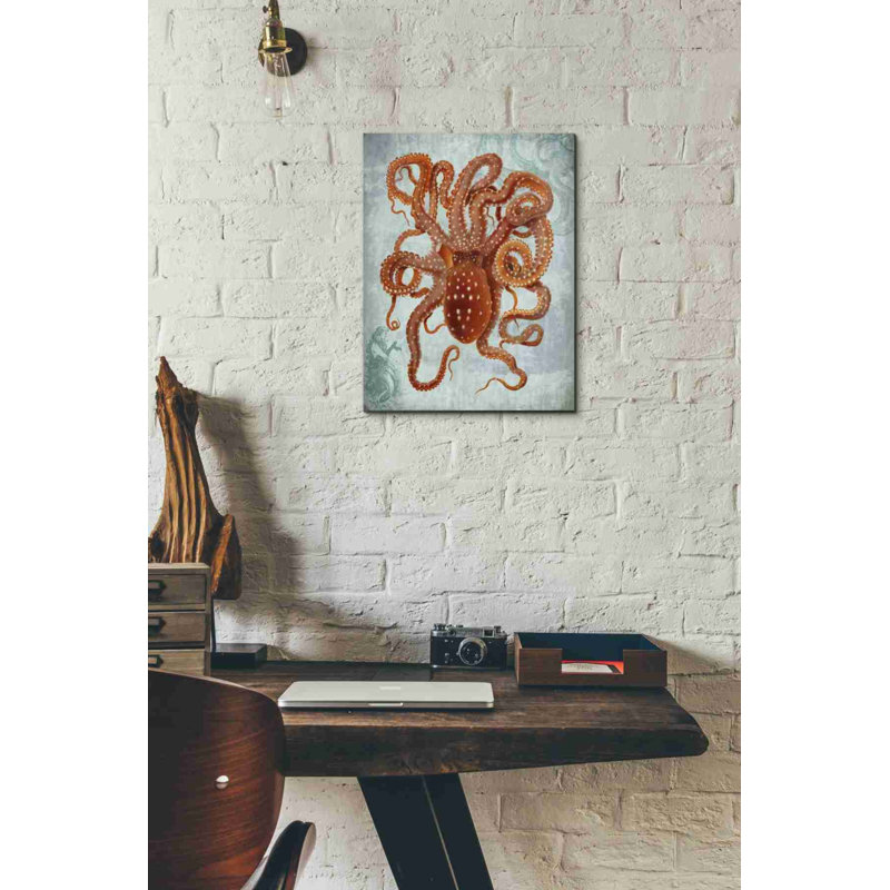 «Coastal Life Collection 2 b» par Fab Funky, art mural sur toile, H 16 po x l 12 po x P 0,75 po