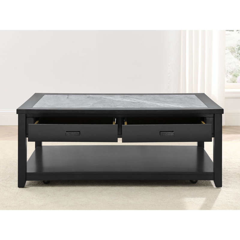Garvine - Sintered Stone Coffee Table - Black
