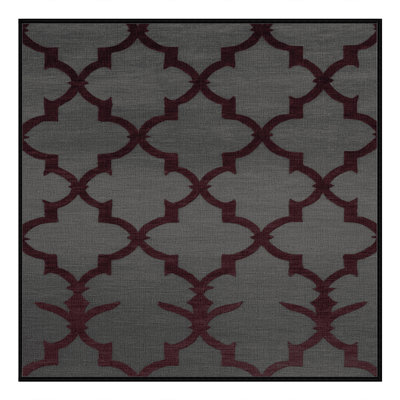 Machine Washable Trellis Black Area Rug