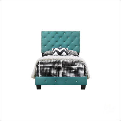 Charming Twin Bed In Refreshing Hue