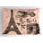 Ambesonne Eiffel Tower Pillow Sham 2 Pack Bakery in Paris Eiffel 36"x20" Pink Dark Brown