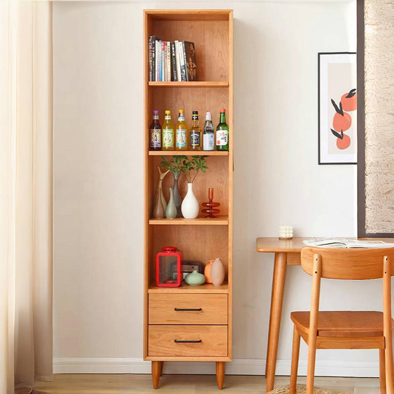 Vitrine en bois massif simple et rétro