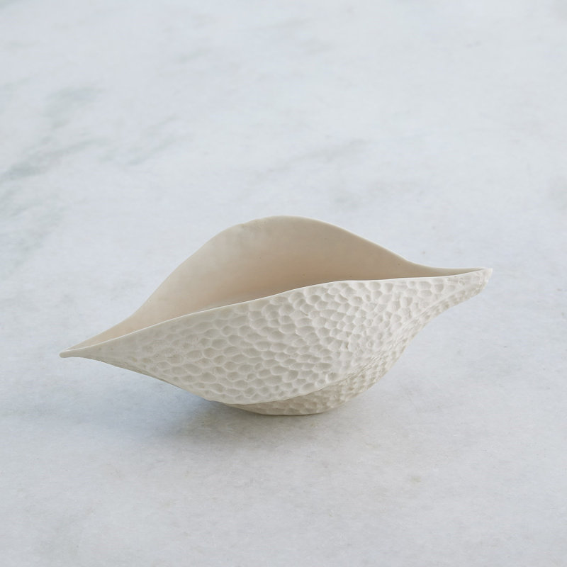 Porcelain Pod-Matte White-Sm, 3.5" H x 5.5" W x 9.5" D