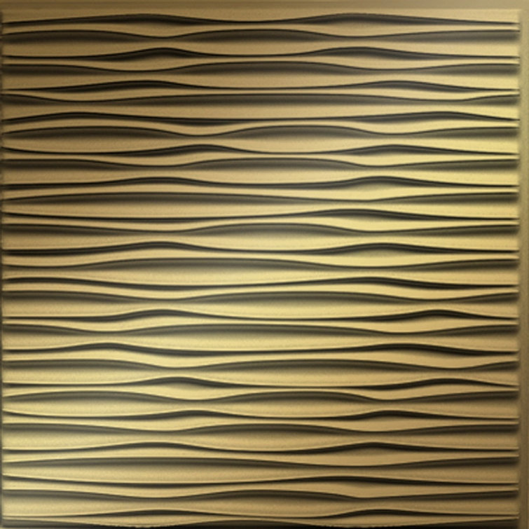 Sahara Horizontal MirroFlex 4ft. x 8ft. Glue Up PVC 3D Wall Panels 96 sq.ft.