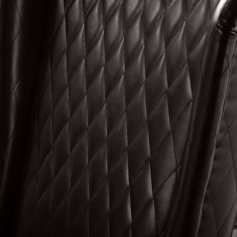 Fauteuil d'appoint à haut dossier 23,03 po, fauteuil à oreilles haut confortable, Marron foncé