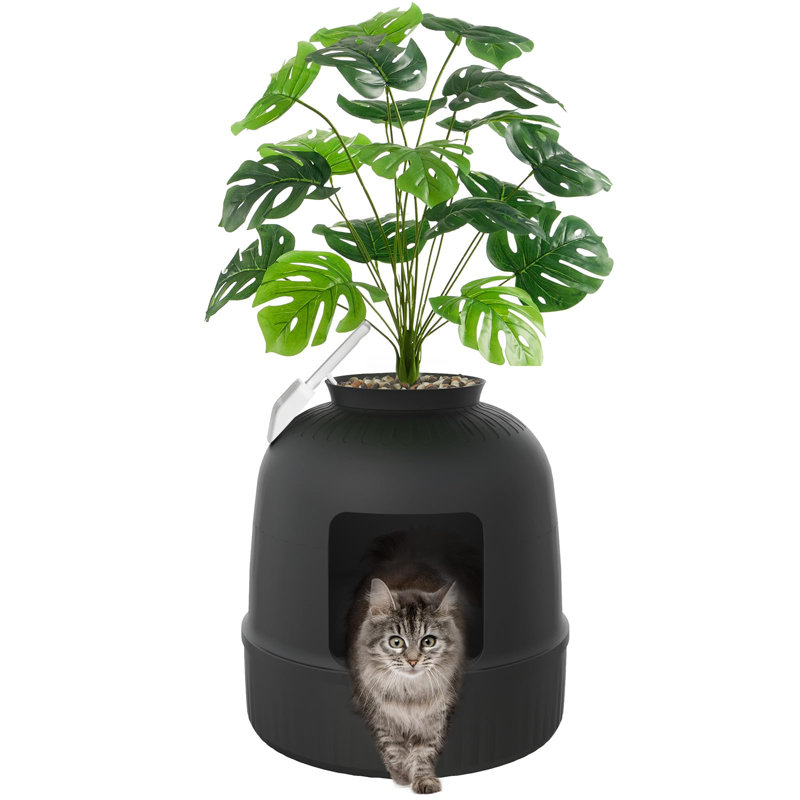 Polypropylene Litter Box Enclosure, Black