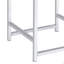 Tabouret de coiffeuse carré gris clair