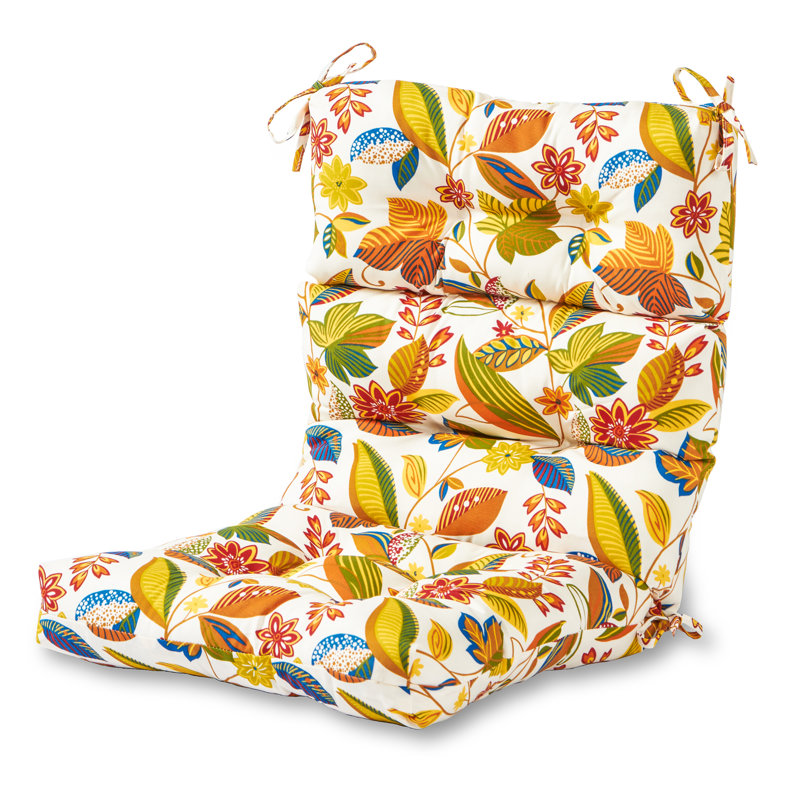 Lester Outdoor High Back Chair Cushion, Teal, 1