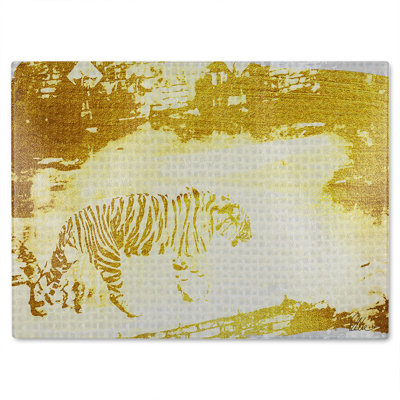 Tiger Search Glass Chopping Board
