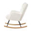 Chaise berçante Teddy, structure en métal, pieds en bois d'hévéa, capuchon de 300 lb, salon-2038180087