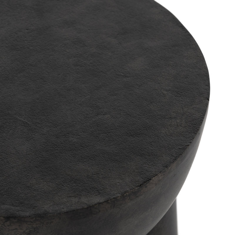 Sante End Table, Raw Black