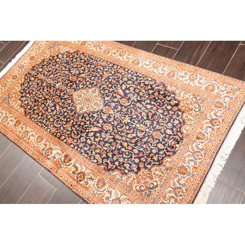 Tapis unique ivoire / brun 3 pi x 5 pi Raeqwan