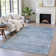 Machine Washable Indoor/Outdoor Xhevrie Blue Rug
