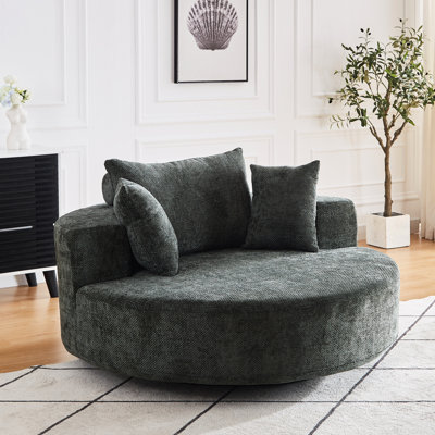 Fauteuil pivotant Fluffy Chenille