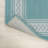 Claraville Classic Diamond Border Aqua/Light Gray Indoor/Outdoor Rug-69807273