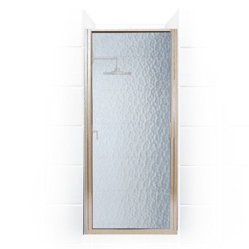 Paragon Series 26" x 74" Hinged Framed Shower Door, Clear, Brushed Nickel