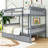Wood Bunk Bed With 2 Drawers-1006383807-1006383792