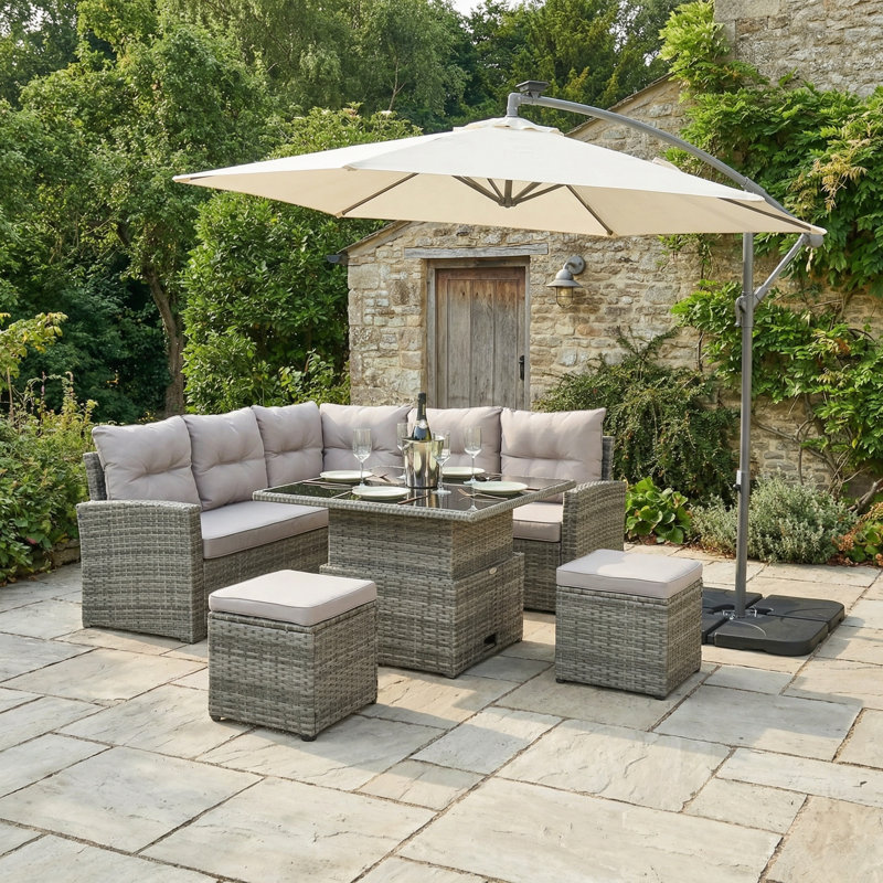 292cm Lighted Cantilever Parasol