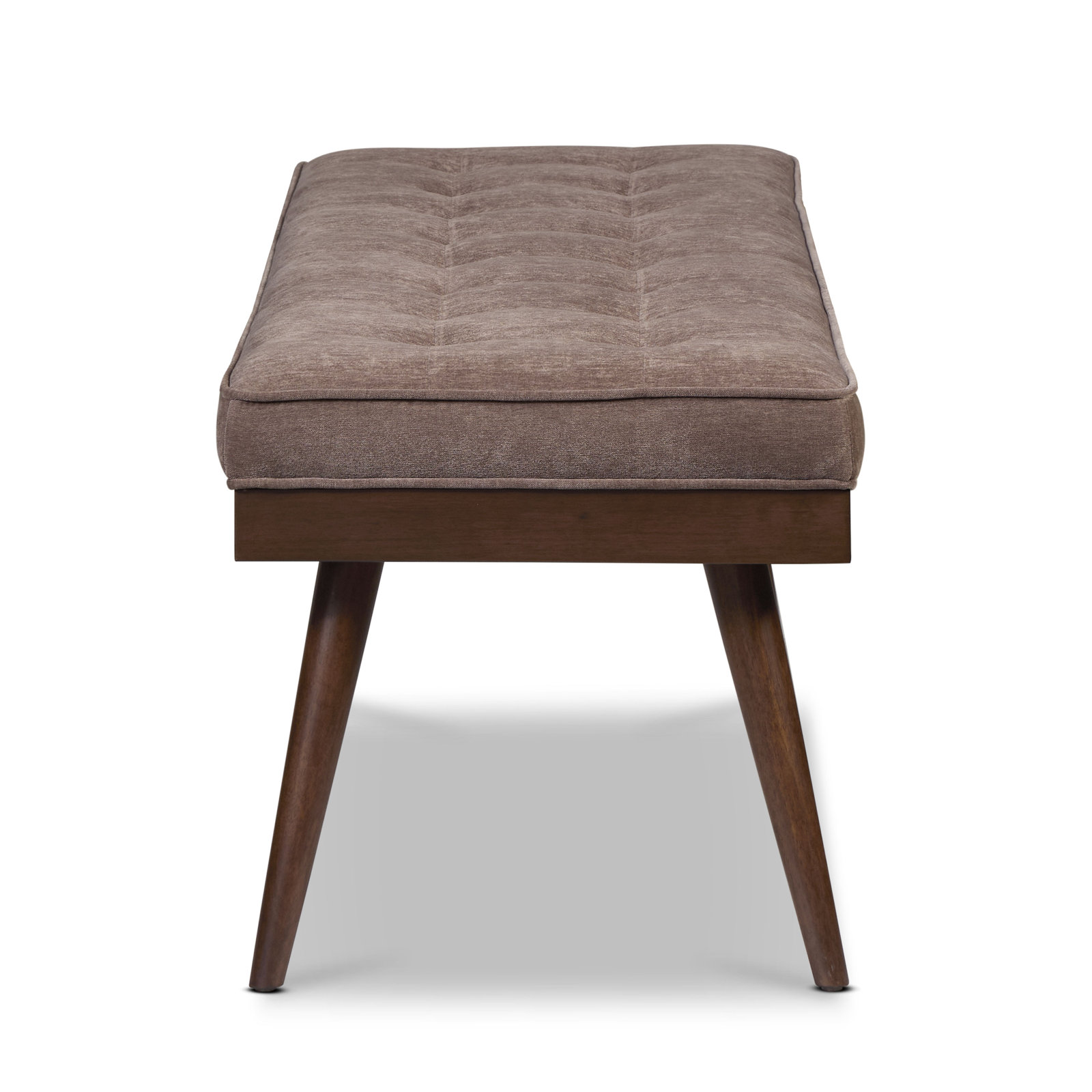 55" Velvet Entryway Bench, Willow Brown