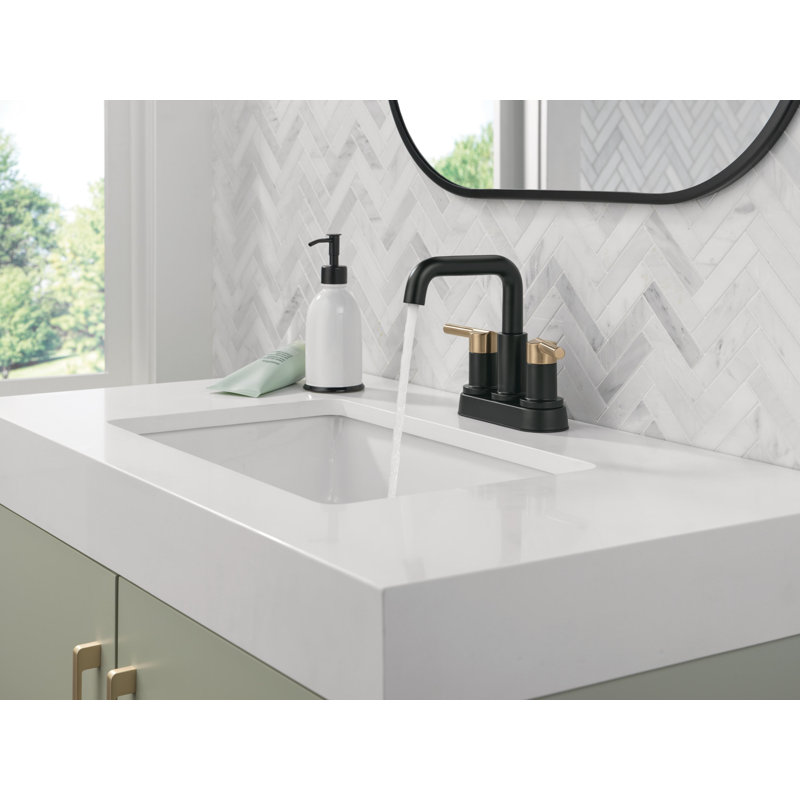 Nicoli Centerset Bathroom Faucet, 2-Handle Bathroom Sink Faucet