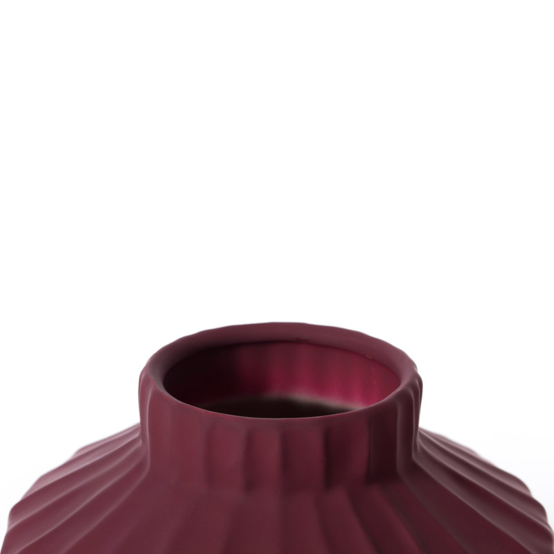 Brick Red Ceramic Decorative Vase 7"x5"