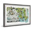 Gray Maryland - Reproduction d'art graphique sur papier encadré-100470645