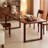 Black Walnut Color Rectangular Solid Wood Dining Table-674197542