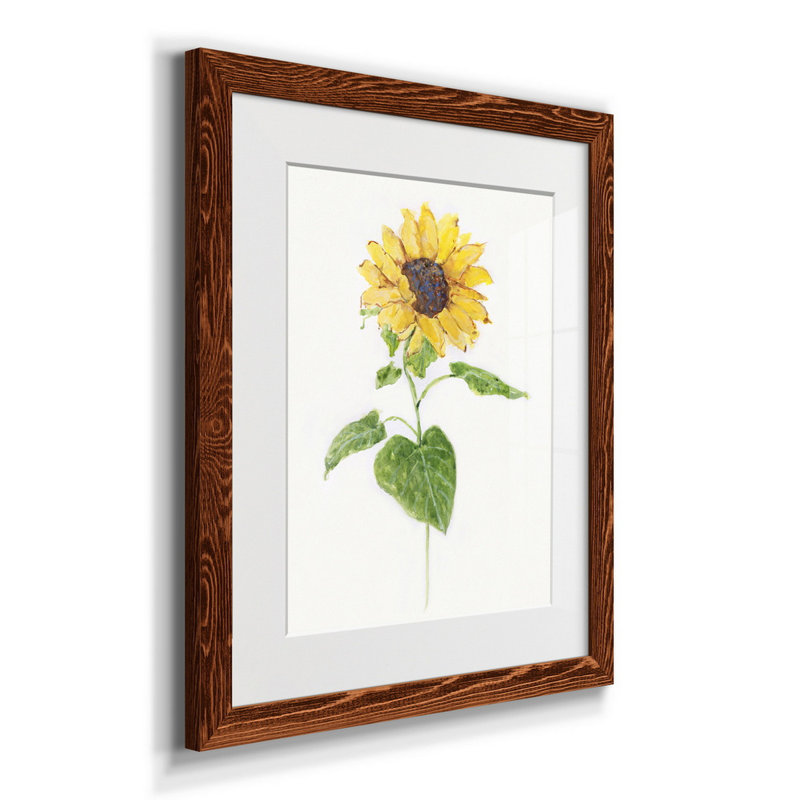 " Sunflower I " Painting Print, 24" H x 18" W x 1.5" D, Maple