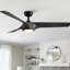 Ventilateur de plafond réversible 56 po avec pales en ABS gris foncé Modern Farmhouse