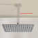 1-Spray Patterns With 2.5 GPM 16 In. Ceiling Mount Fixed Shower Head With 360° Rotation