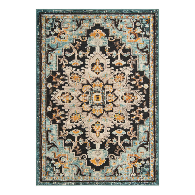 Wrought Studio Sidi Marelda Indoor/Outdoor Area Rug, Rectangle 5 pi 1 po x 7 pi 1 po