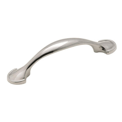 Fairfield 3 inch (76mm) Center-to-Center Polished Chrome Cabinet Pull - 10 Pack