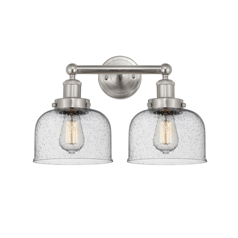 Éclairage pour meuble-lavabo à 2 lumières à intensité variable Anndy, Mercurisé, Nickel satiné brossé