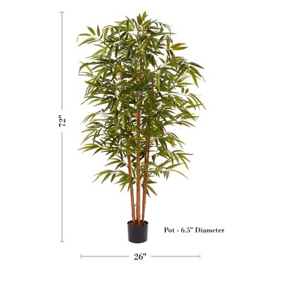 Pure Garden Bamboo Life 72'' Faux Bamboo Tree in Pot & Reviews | Wayfair