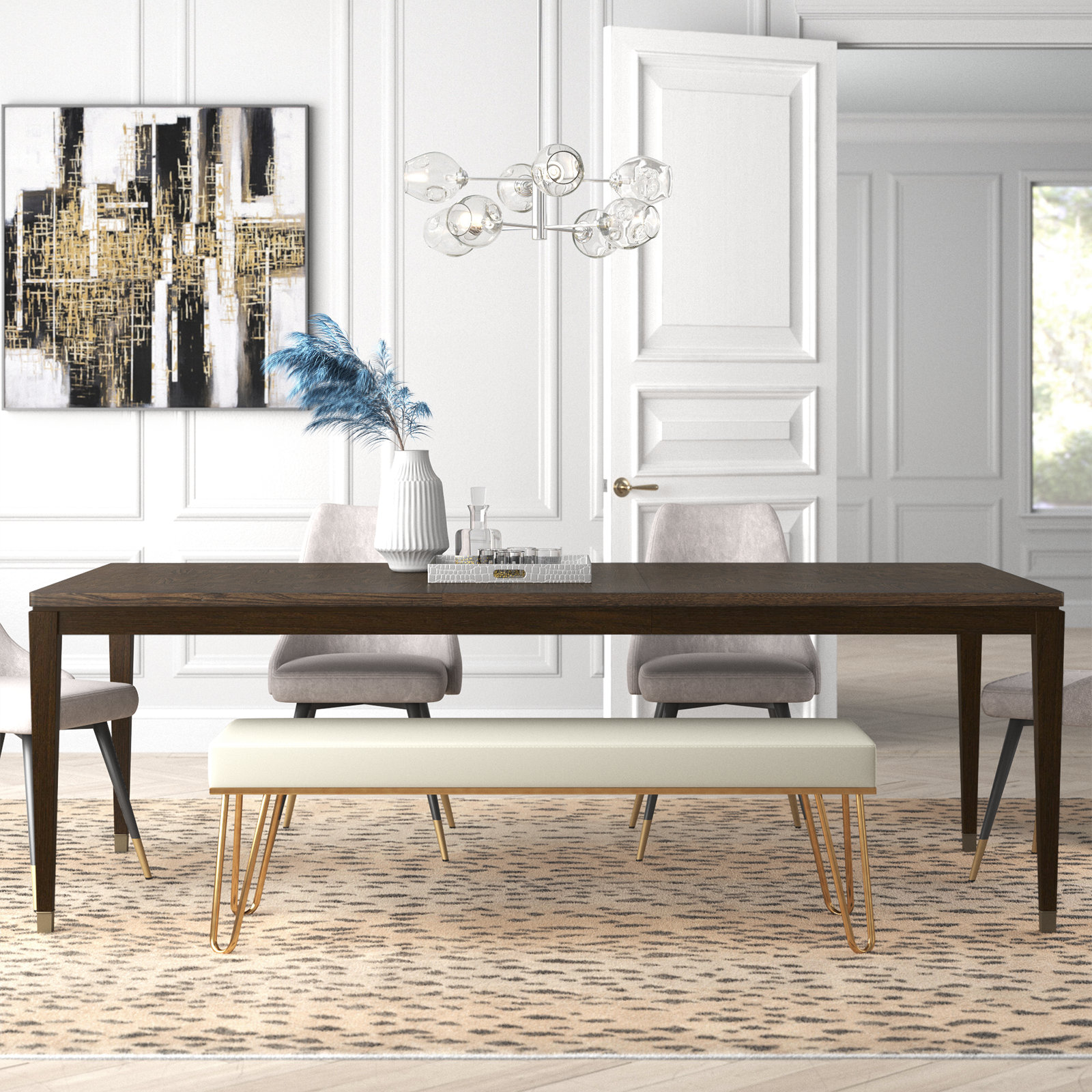 Vergas extendable solid wood deals dining table millwood pines