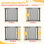 Pressure Fit Safety Gate for Doors Dog Gate with Auto Close 75-103 cm - Black