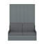 Grand lit escamotable mural avec coussin