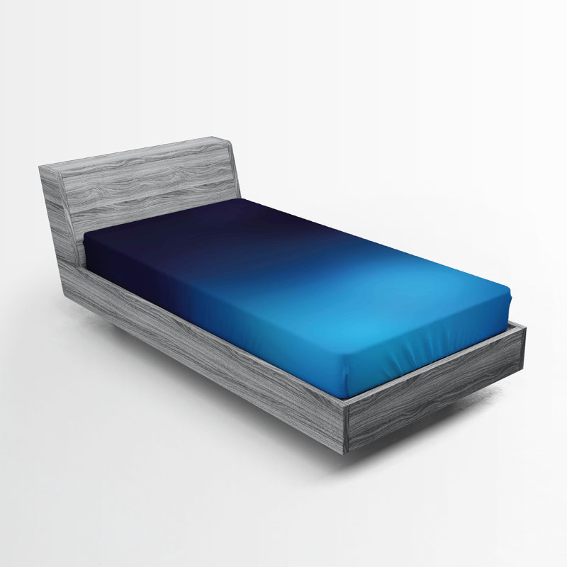 Drap-housse bleu marine Ambesonne, Ensemble literie pour lit simple