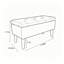 Banc de rangement avec repose-pieds, repose-pieds carré pour rangement supplémentaire, repose-pieds rembourré et banc de bout de lit, parfait pour le salon, la chambre à coucher, le salon, la détente-131138686