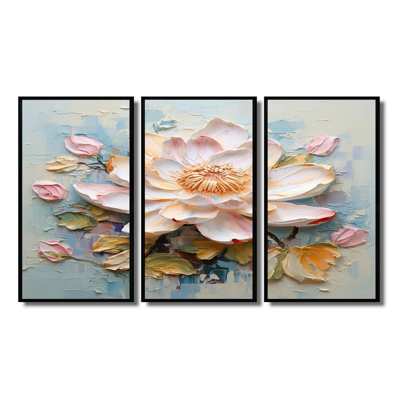 Ensemble de salon Verveine - Lotus, Cadre flottant noir, H 40 po x l 60 po x P 1 po
