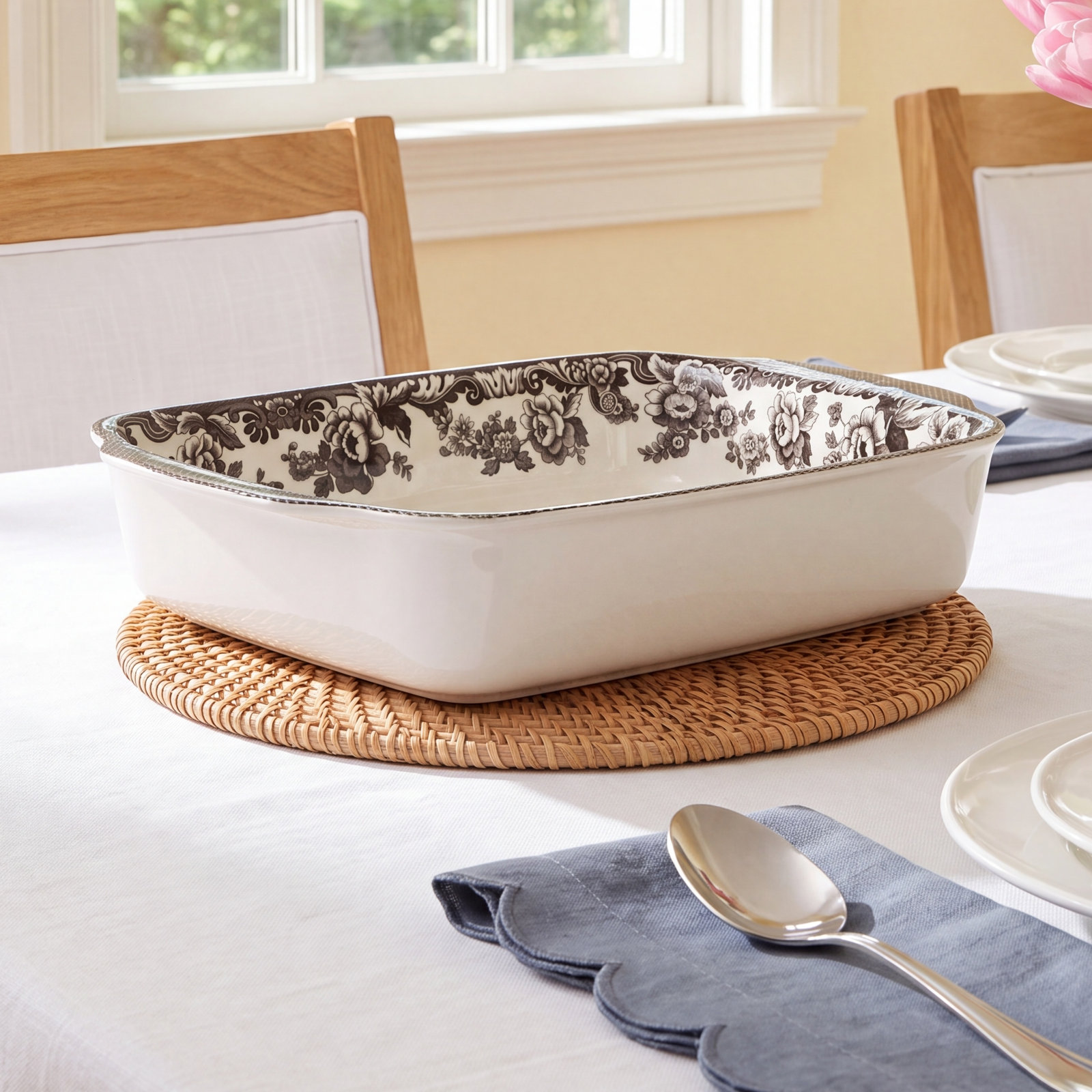 Spode Delamere Handled Lasagne Tray