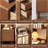 Agripina Solid Wood Narrow Bookshelf with Drawers, Tall Bookcase Nightstand with Open Shelves, Small Storage Cabinet for Bedroom Living Room Office-1359965359-1363138259