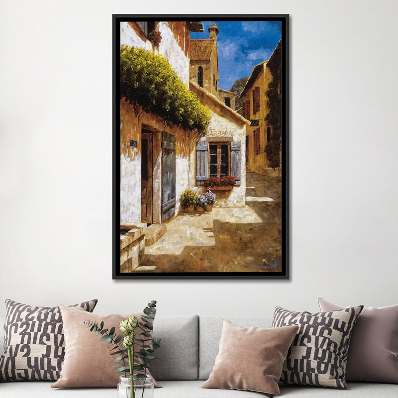 « welcome to my house », reproduction sur toile, H 26 po x l 18 po x P 1,5 po, Toile avec cadre noir, Pas de tapis