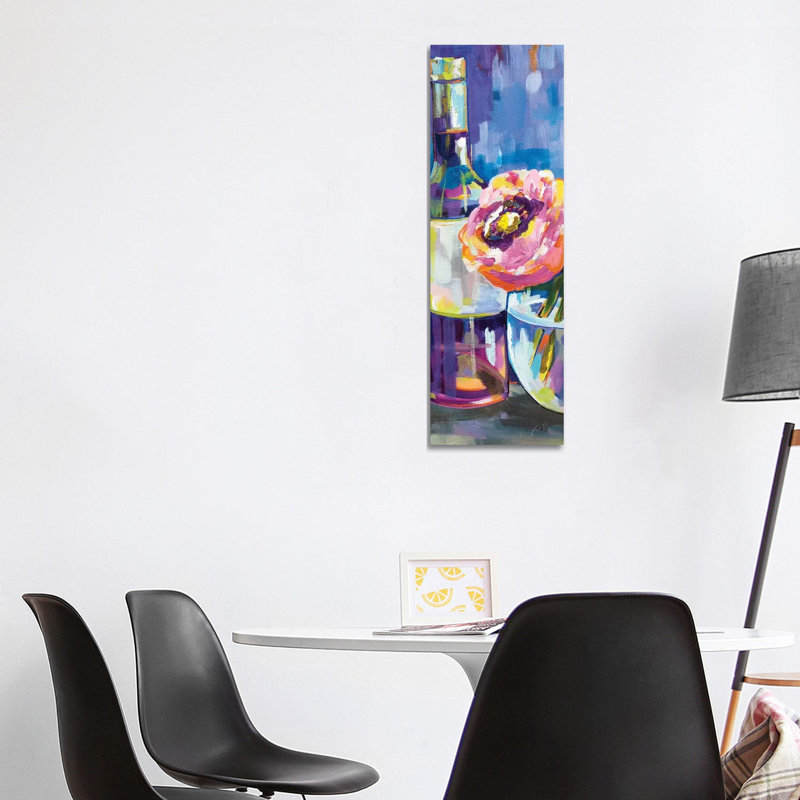 Floral Party III by Jeanette Vertentes - Wrapped Canvas Panoramic Painting, 121.92cm H x 40.64cm W x 1.905cm D