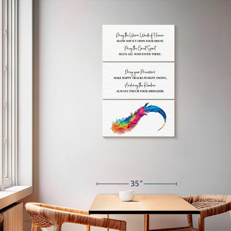 Tergel Feather Prayer, 57" H x 36" W