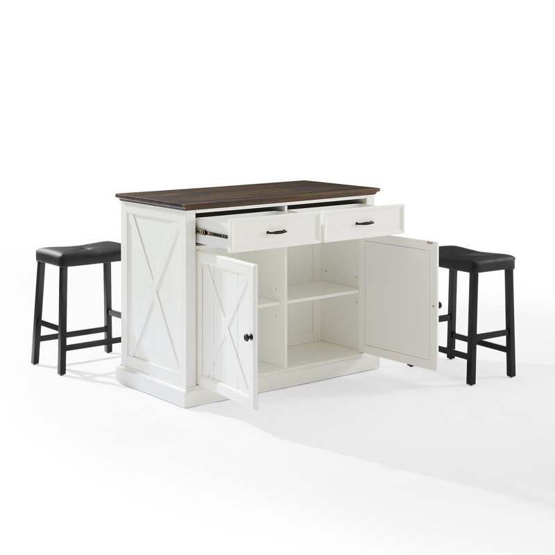 Ensemble d'îlot de cuisine 47,75 po Kaidy