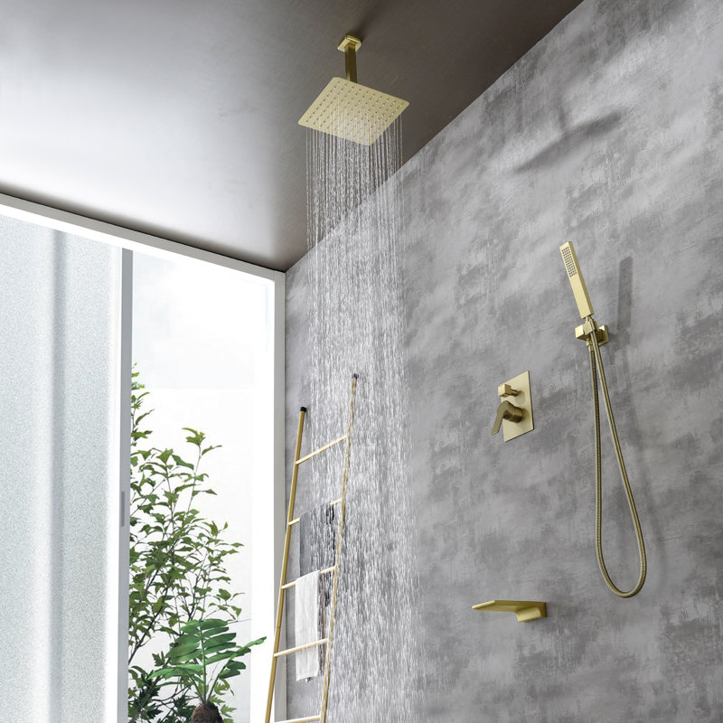 Shower Faucet With Rough-in Valve, Or brossé
