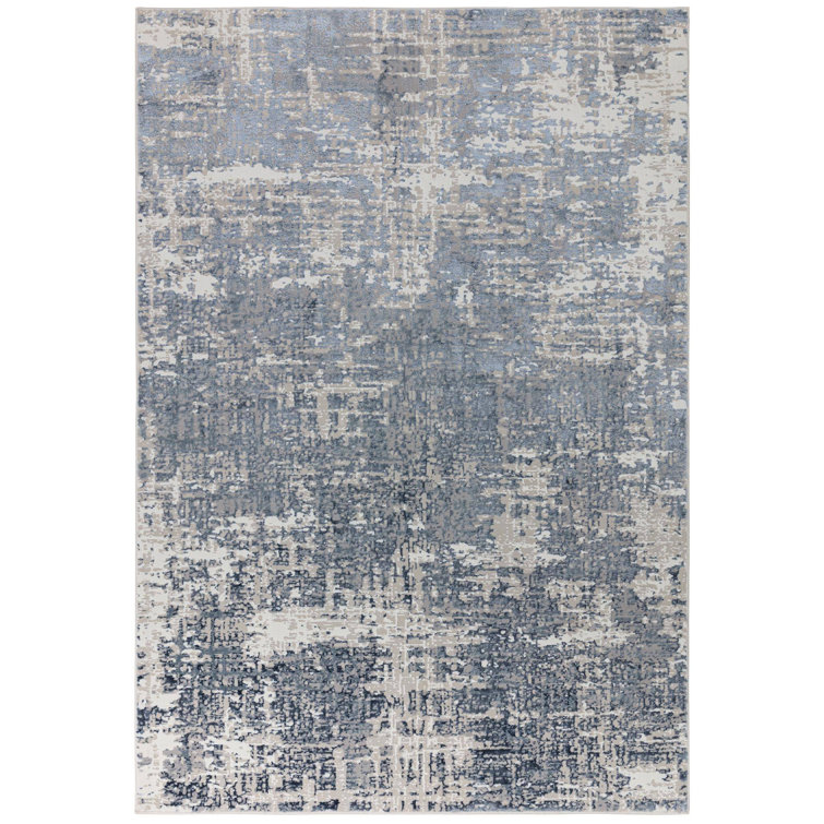 Annu Abstract Blue Area Rug
