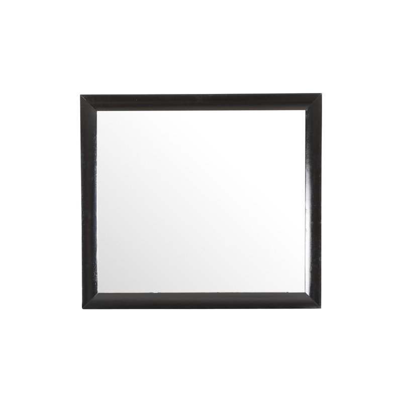 Miroir de commode noir avec reflet transparent - Design moderne, bas sans support inclus